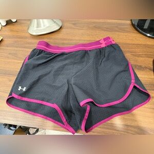 Under Armour Women's Athletic Shorts in Black and Pink